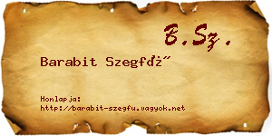 Barabit Szegfű névjegykártya